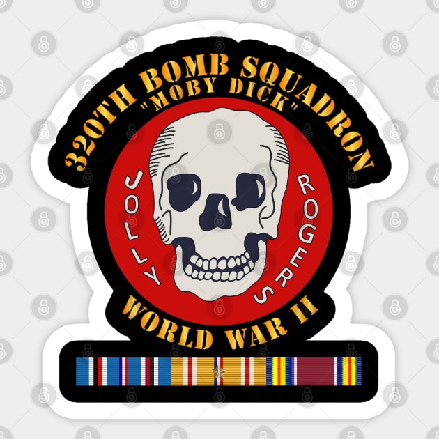 320th Bomb Squadron - WWII w PAC SVC Sticker by twix123844